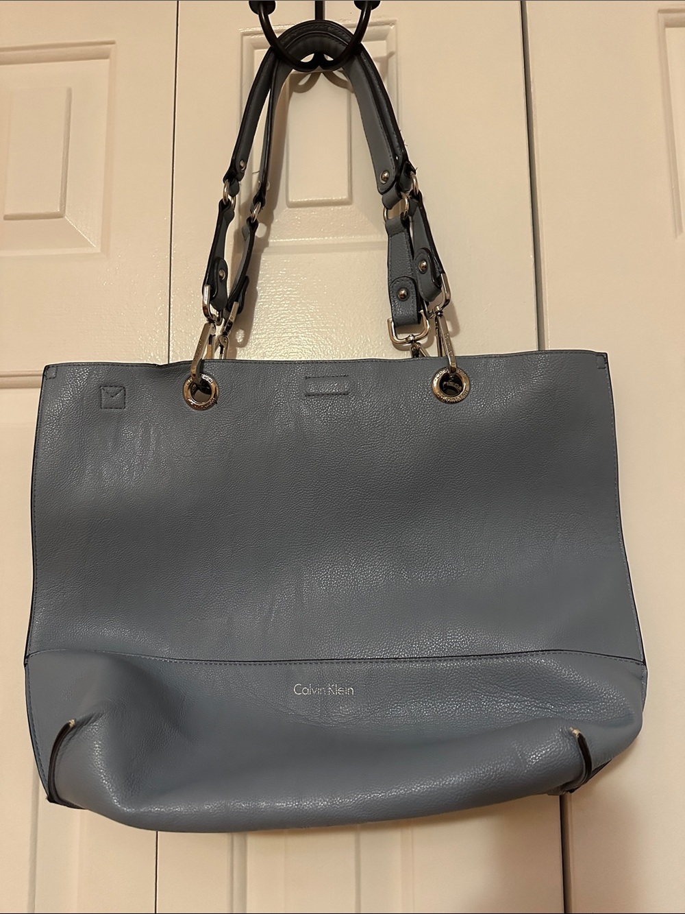 Calvin Klein Gray Blue Tote Bag